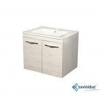 Mobilier CORALLO 61cm, 2 usi, Rovere Bianco