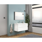 Мебель для ванны EASY 100см, 2 ящика, зеркало, лампа Venus, белый