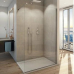 Душевая кабина WALK-IN EASY 1000x2000 мм глянцевый хром 