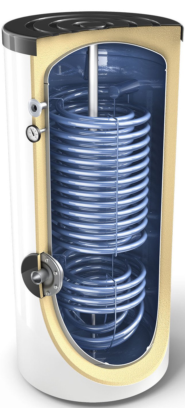 Boiler TESY EV 2x5 2x12 S2 300 65 HP pentru pompă de căldură, 269 l