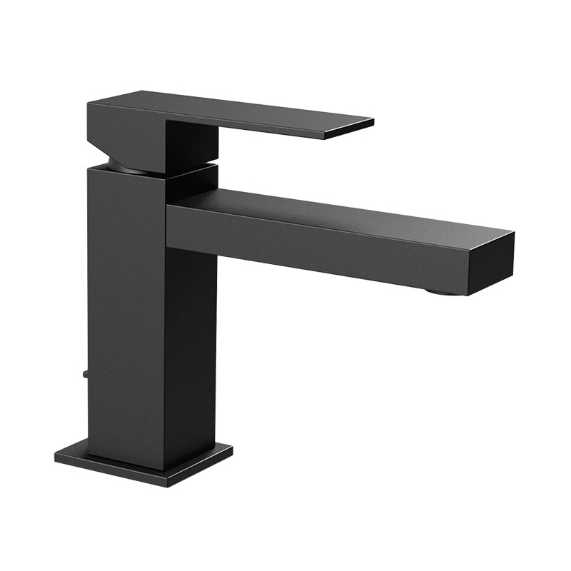 Baterie SKYLINE lavoar, cu ventil negru mat