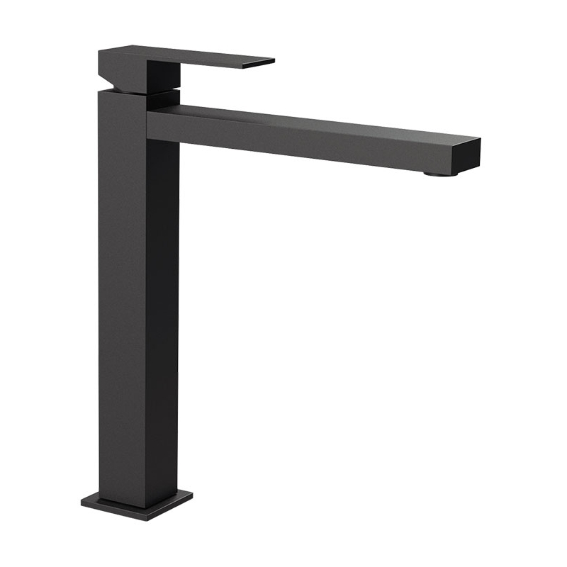 Baterie SKYLINE lavoar inalta H27.5 cm, negru mat