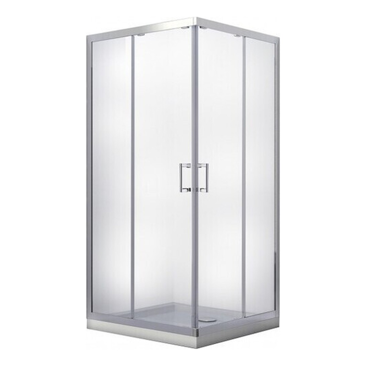 Душевая кабина Besco Modern, квадратная, раздвижные двери, 90×90×185 см, хромированный профиль