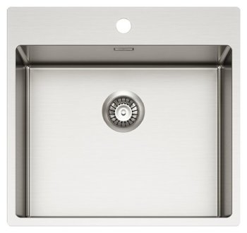 Chiuvetă de bucătărie Alveus NOX 120, 1 cuvă, 54×51,5 cm, inox periat