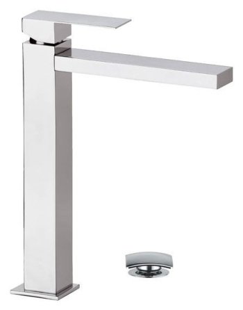 Высокий смеситель для раковины DANIEL SKYLINE, H 275 мм, с донным клапаном click-clack, хром