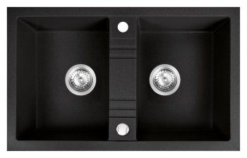 Кухонная мойка Ferro MEZZO II, 2 чаши, 78×48 см, графитовый композит