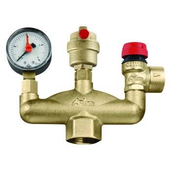 Группа безопасности RBM Kombiluft, G 1″, 3 бар, для твердотопливных котлов