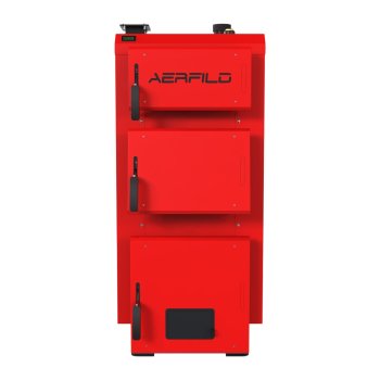 Cazan pe combustibil solid AERFILD EC Plus 15 kW, încărcare manuală, cu automatizare și ventilator