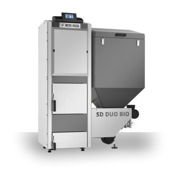 Cazan SOKOL CLASSIC SD DUO 25 kW cu buncher, GOLD, dreapta