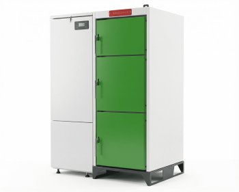 Cazan pe combustibil solid TERMODINAMIK TBK-S 60, 70 kW, cu buncher